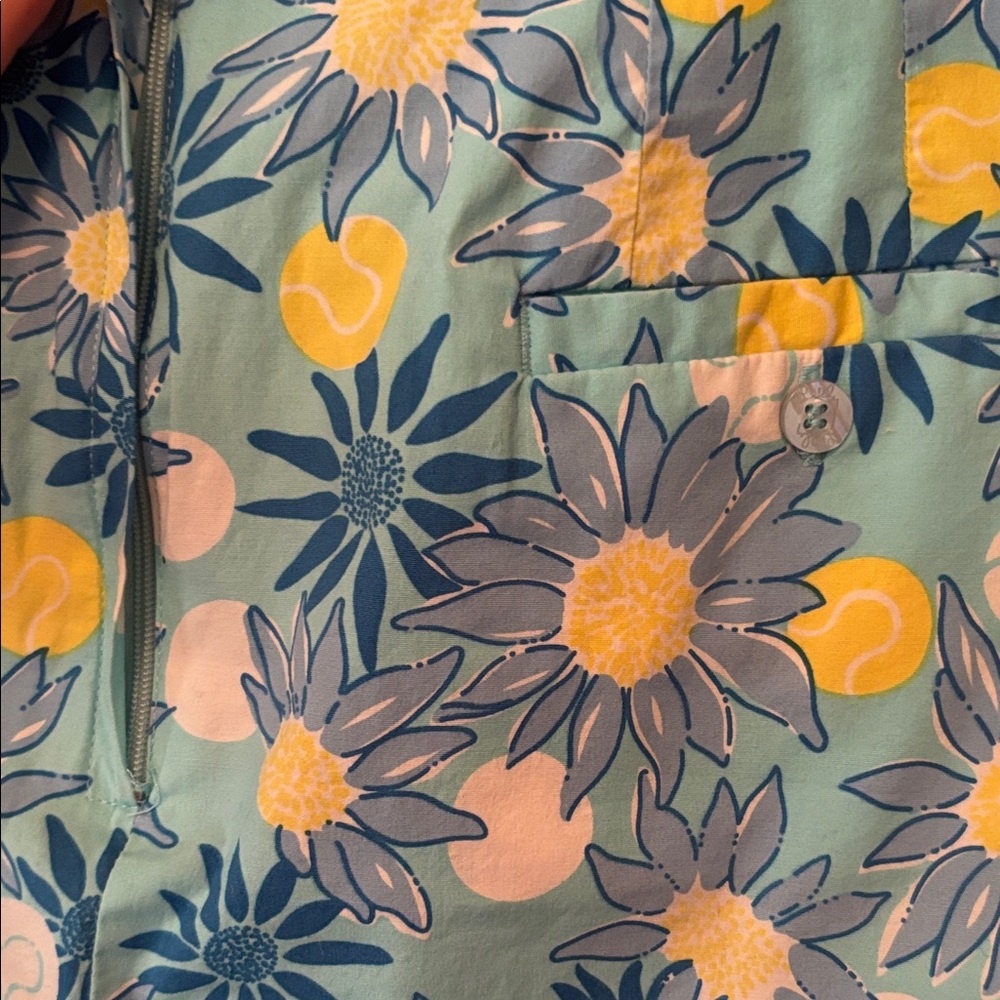 Lilly Pulitzer Blue and Yellow Floral Skirt - Picture 3 of 3